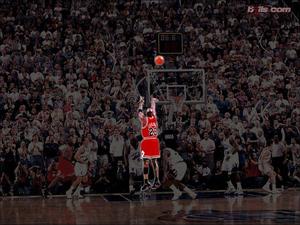 Michael Jordan Sinks a Three-Pointer michael jordan wallpaper