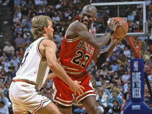 Michael Jordan Takes a Leap of Faith michael jordan wallpaper