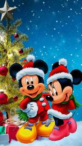 Mickey And Minnie Mouse Christmas IPhone christmas iphone wallpaper