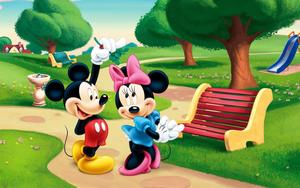 Mickey Mouse in an iconic pose for all his fans mickey mouse wallpaper
