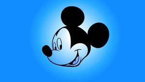 Mickey Mouse in His Glowing Blue Finery mickey mouse wallpaper