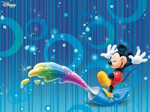 Mickey Mouse sporting some fresh stripes. mickey mouse wallpaper