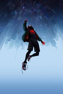 Miles Morales Falling Upside Down miles morales wallpaper