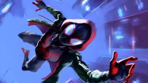 Miles Morales is the newest Spider-Man on the scene in the movie Spider-Man: Into the Spider-Verse! miles morales wallpaper