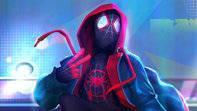 Miles Morales proudly holds up the sign of peace. miles morales wallpaper