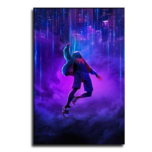 Miles Morales Swinging Through His City miles morales wallpaper