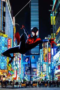 Miles Morales using his spider powers miles morales wallpaper