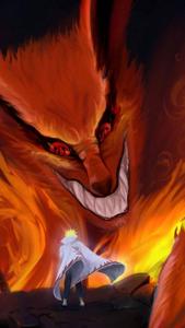 Minato And Kurama Naruto Phone naruto phone wallpaper