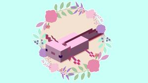Minecraft Axolotl Fan Art axolotl wallpaper
