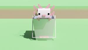 Minecraft Axolotl In Can axolotl wallpaper