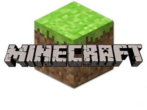 Minecraft Logo With Basic Block Structure minecraft logo wallpaper