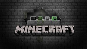 Minecraft Logo With Creepers minecraft logo wallpaper