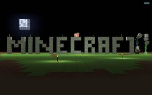 Minecraft Logo With Minecraft Characters minecraft logo wallpaper