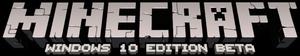 Minecraft_ Windows_10_ Edition_ Beta_ Logo minecraft logo wallpaper