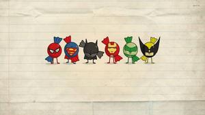 Mini Superhero Cartoon Artwork superhero wallpaper