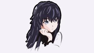 Minimal Sad Animated Girl animated wallpaper