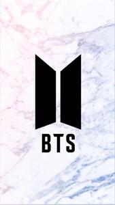 Minimalist Black BTS Logo bts logo wallpaper