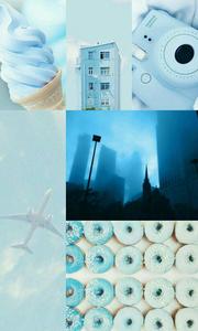 Minimalist Blue Aesthetic Collage aesthetic collage wallpaper