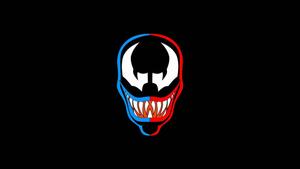 Minimalist Blue Red Venom venom wallpaper