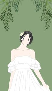Minimalist Girl White Dress Unique Cool PFP Art unique cool pfp wallpaper