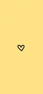Minimalist Heart Yellow Instagram Profile instagram profile wallpaper