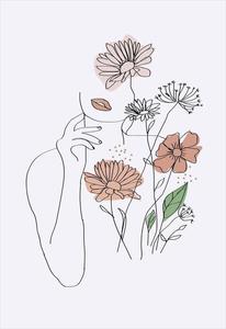 Minimalist Outline Flower Pictures minimalist wallpaper