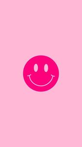Minimalist Preppy Pink Smiley Face preppy smiley face wallpaper