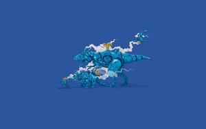 Minimalist Robot Dinosaur minimalist wallpaper