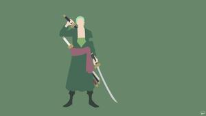 Minimalist Vector Art of Zoro zoro wallpaper