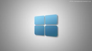 Minimalist Windows 10 HD Blue Logo windows 10 hd wallpaper
