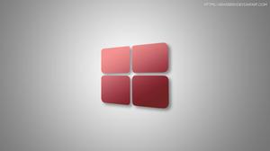 Minimalist Windows 10 HD Red Logo windows 10 hd wallpaper