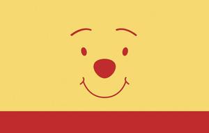 Minimalist Winnie the Pooh standing upright winnie the pooh wallpaper
