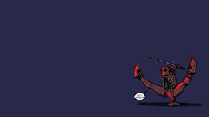 Minimalistic Comic Deadpool Background One-Handed Handstand deadpool wallpaper