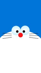 Minimalistic Doraemon Artwork on iPhone doraemon iphone wallpaper