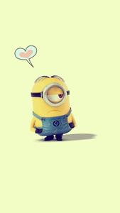 Minion Heart Text Bubble minions wallpaper