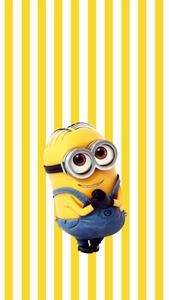 Minion Yellow And White Stripes minions wallpaper