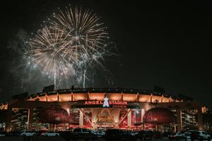 MLB Angel Stadium Anaheim Fireworks   Wallpaper