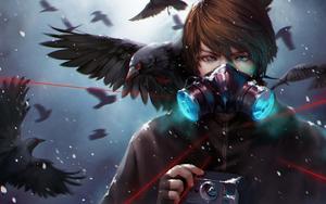 Modern Anime Boy enjoying the city life anime boy wallpaper