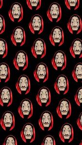 Money Heist Dali Mask Pattern money heist wallpaper