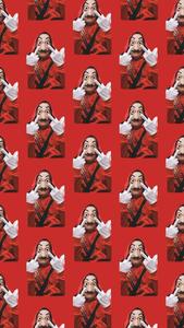 Money Heist Mask Pattern In Red money heist wallpaper