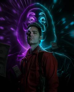 Money Heist Neon Art Berlin money heist wallpaper