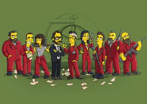 Money Heist Simpsons Version money heist wallpaper