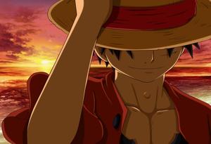 Monkey D Luffy In Sunset monkey d luffy wallpaper