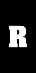 Monochromatic Letter R Design name wallpaper