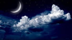Moon In A Cloudy Sky sky wallpaper