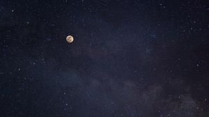 Moon In Starry Night Picture moon wallpaper