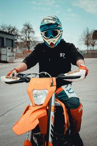 Motorcyclist Orange Motorcycle motorcycle wallpaper