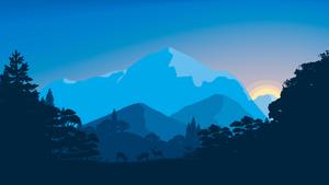 Mountain Scenery Vector Desktop 4K desktop 4k wallpaper