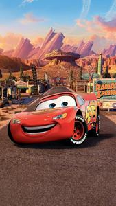 Mountainview Behind Lightning McQueen Cars Wallpaper