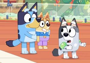 Muffin, Bandit, And Bartleby Bluey Cartoon bluey wallpaper